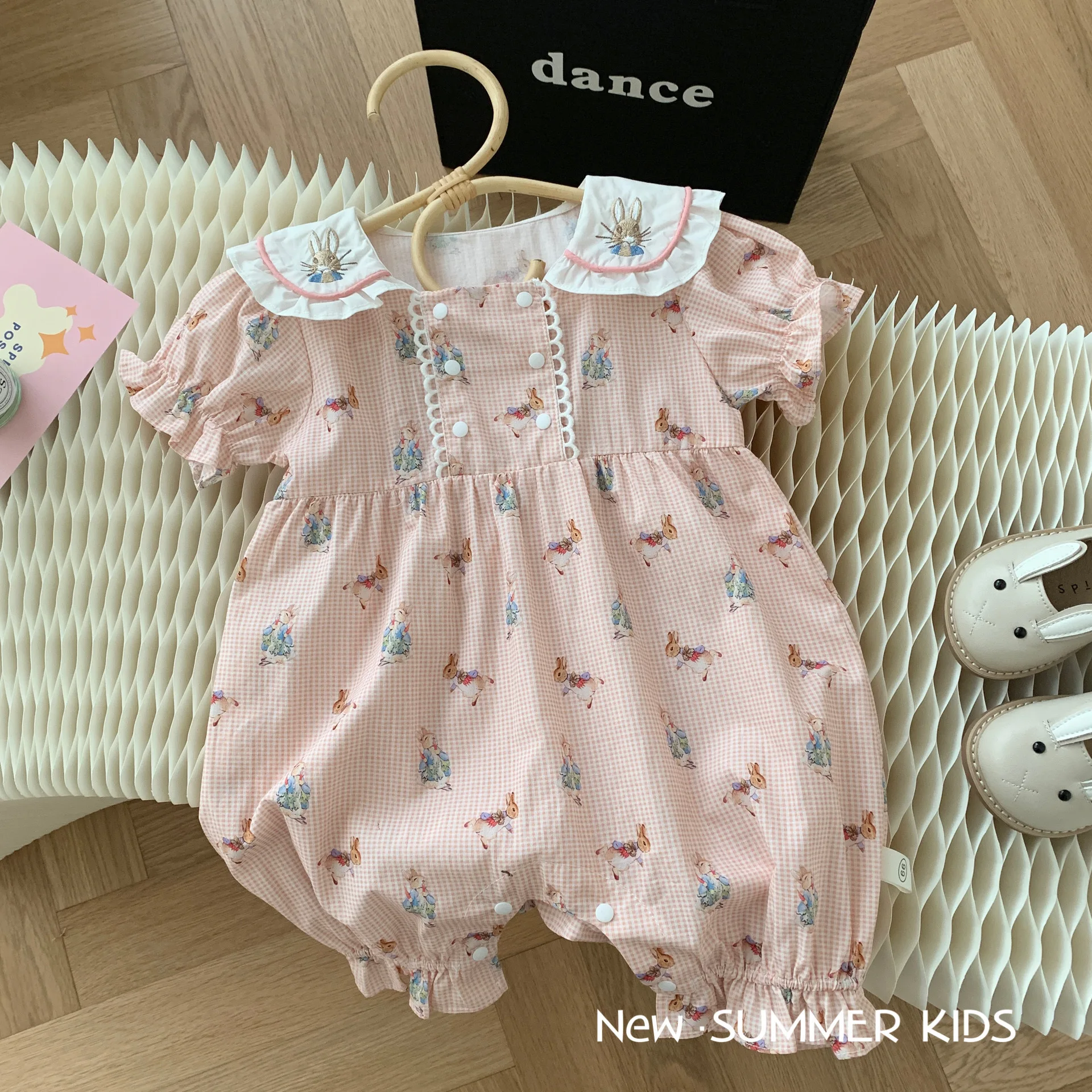 

Baby Rabbit Bodysuit 0-2 Year Old Summer Girl One Year Old Dress Baby Clothes Baby Romper