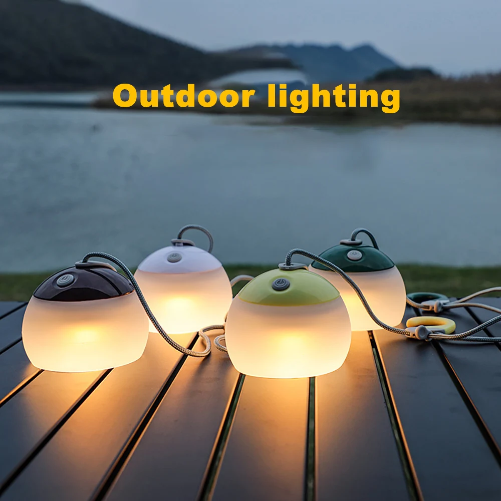 

Portable silicone outdoor camping light USB charging waterproof light ultra long endurance outdoor emergency light