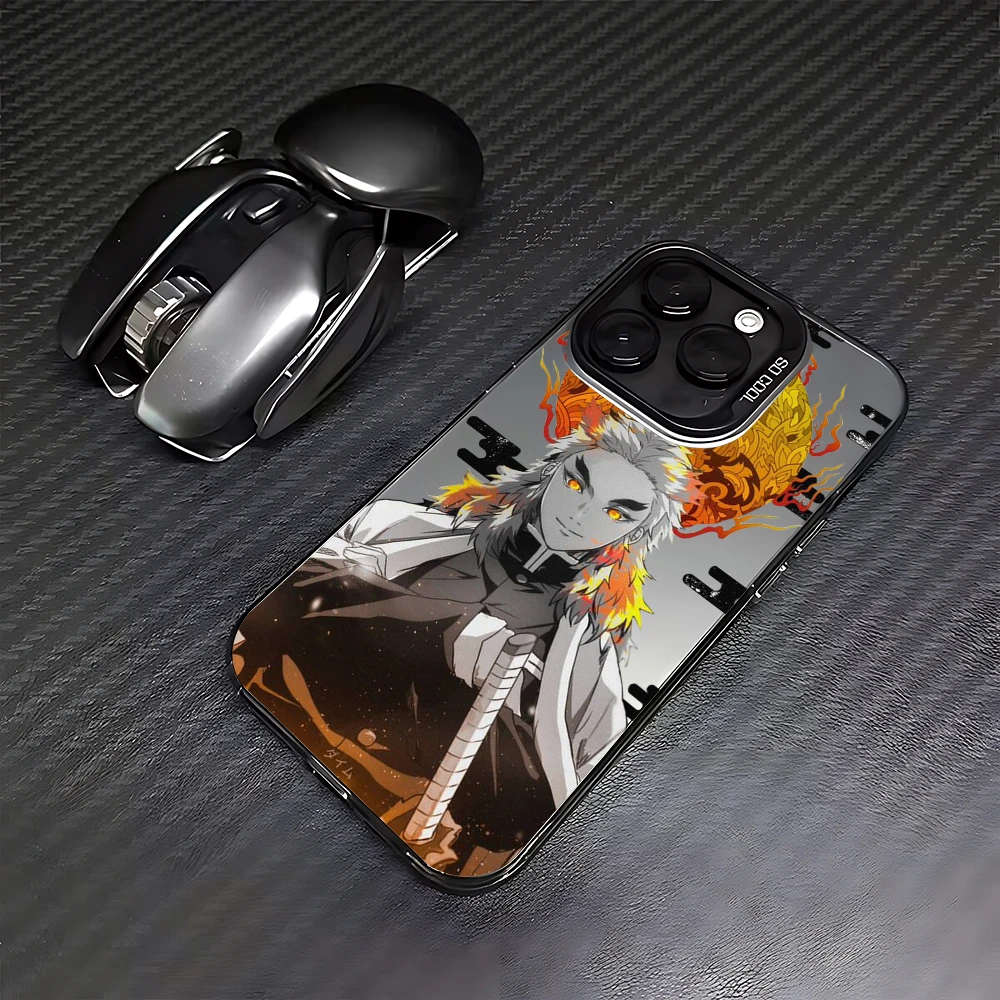 thumbnail image 1 of Funda de teléfono Anime Demons Slayers para iPhone, carcasa trasera a prueba de golpes, mate caramelo, 16, 15, 14, 13, 12, 11 Pro Max, X, XR, XSMAX, 8, 7 Plus, 1 of 5
