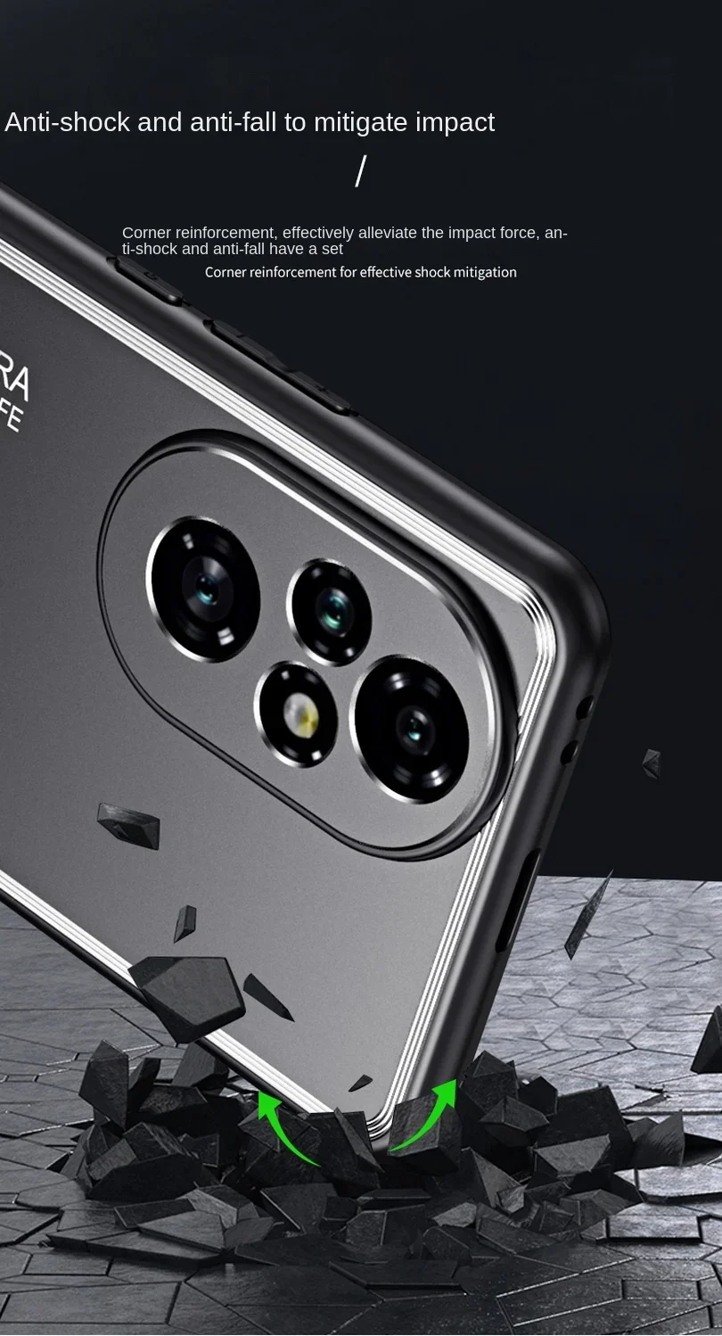 Sleek Sandblasted Aluminum Alloy Back Plate with Metal Camera Protect Cover