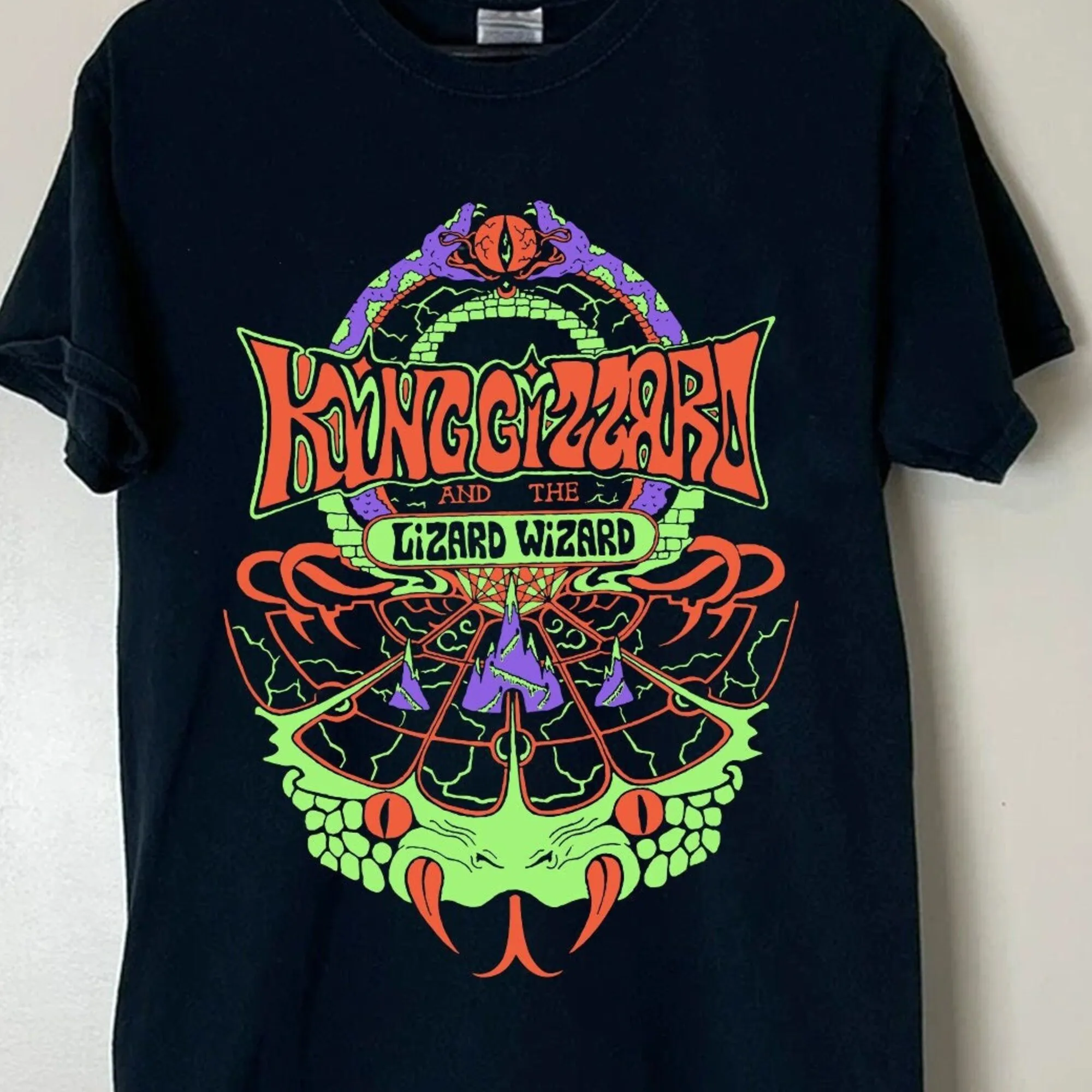 Kglw Snake Mountain Vintage T Shirt King Ventriglio E The Lizard Wizard Petrodragonic Apocalypse Rock Band Anni '90 Per I Fan