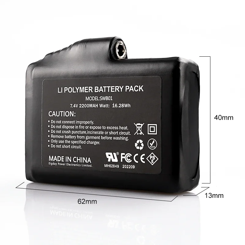 Rechargeable Battery Charger with Batteries for Heated Gloves Heated Socks Heating Jacket USB Charger 7.4V 2200MAH Battery usb battery charger