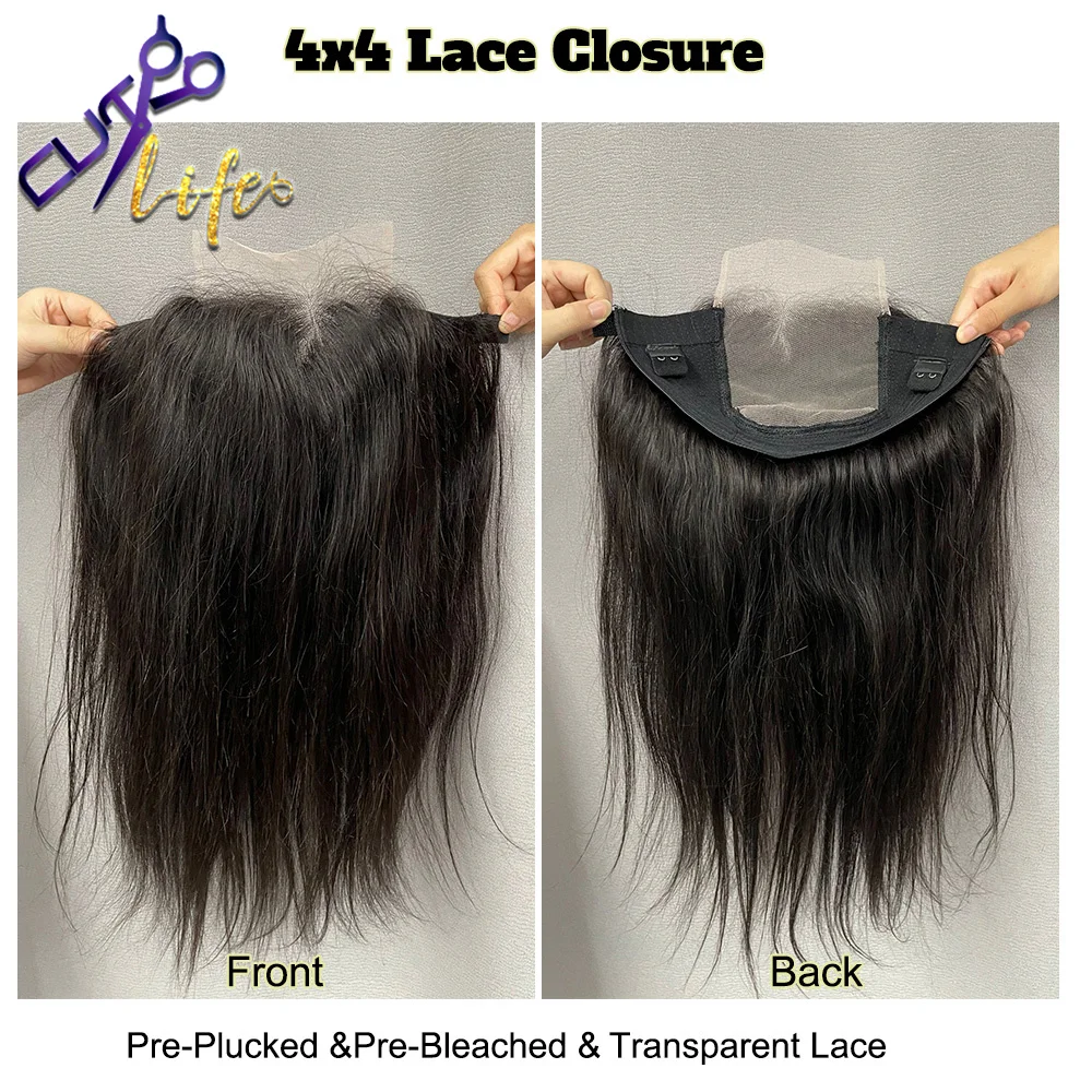 Straight Replaceable Block Wig With Zipper Magic Wig With Optional Lace 13x4 Detachable Lace Frontal 5x5 Closure Human