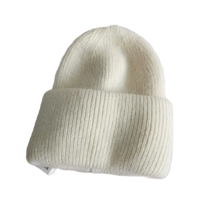 

COKK Rabbit Fur Winter Hats For Women Knitted Hat Soft Warm Fluffy Beanies Female Bonnet Woman Girls Knit Baggy Cap 2022 Fashion
