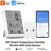 Tuya Smart Digital Indoor/Outdoor Forecast Hygrometer Temperature Sensor with Tuya Big LCD Screen WIFI Weather Station 1
