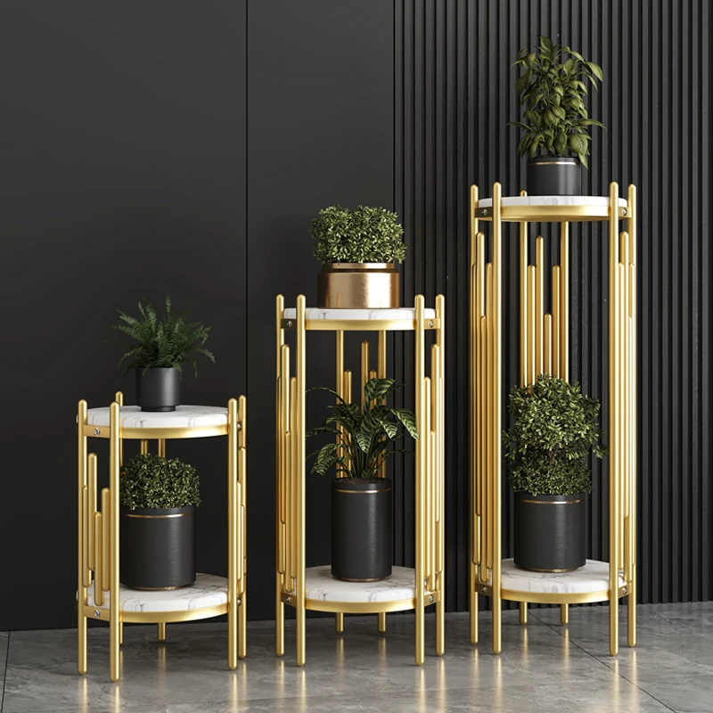 Modern Minimalist Luxury Indoor Plant Stand Living Room Multi-Tier Flower Stand Nordic Style Green Plant Shelf Shelf