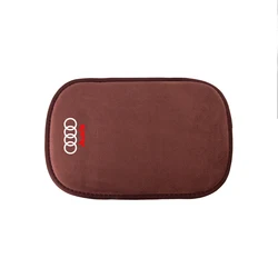Luxurious Suede Car Armrest Cushion - Premium Protection Pad (Audi - Brown)
