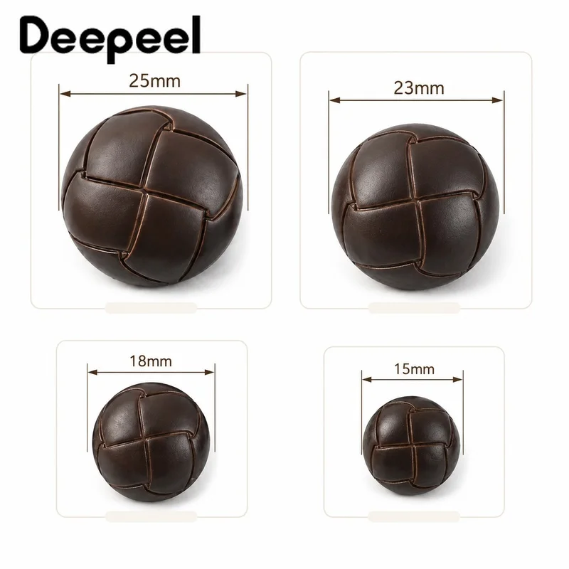 50Pcs 15-25mm 플라스틱 모조 가죽 단추 라운드 바느질 버클 자켓 코트 가방 의류 의류 액세서리 수리 공예