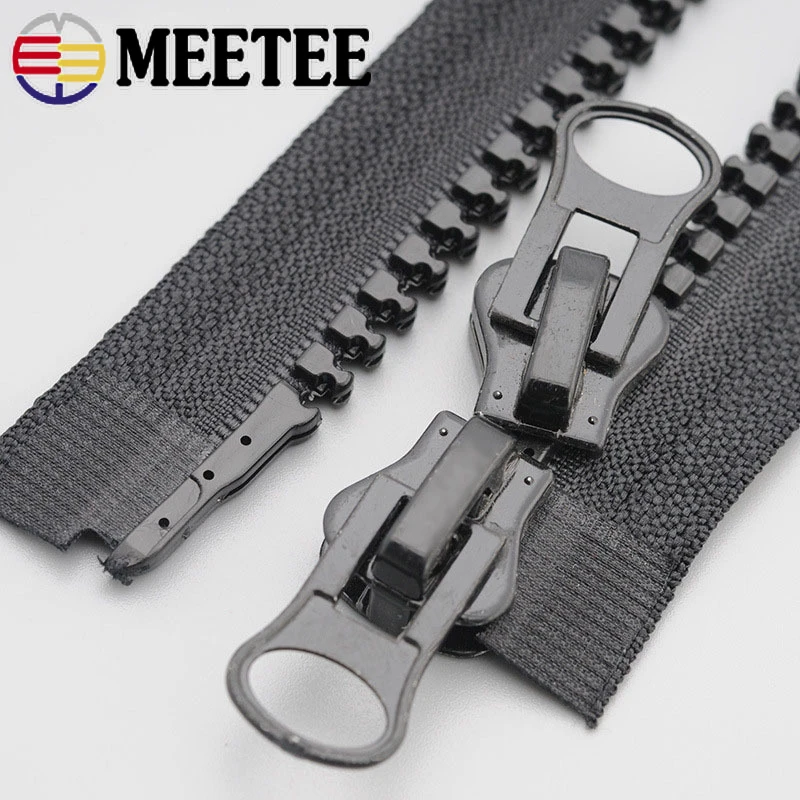 Meetee 8 Double Slider Sewing Zipper Ecofriendly Resin Zippers For