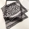 1pcs 70cm Leopard Print Silk Scarf for Women Imitation Silk Light Luxury Versatile Headwear Bag Decoration Clothing Square Scarf 6