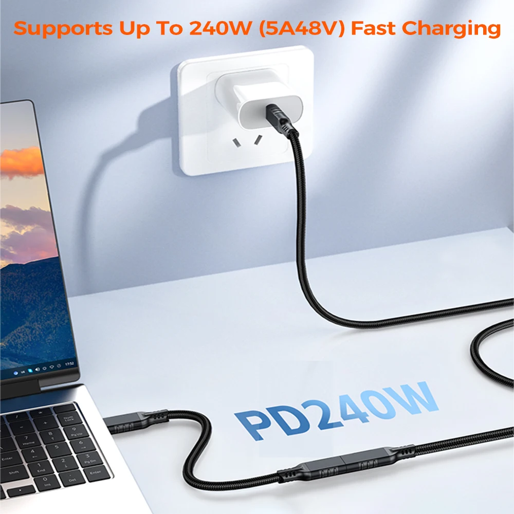 2M 3M 5M USB3.2 연장 케이블 타입 C 20Gbps 연장 코드 USB3.2 Gen2*2 USB C 남성-여성 데이터 케이블 (PC, 노트북, 맥북용)