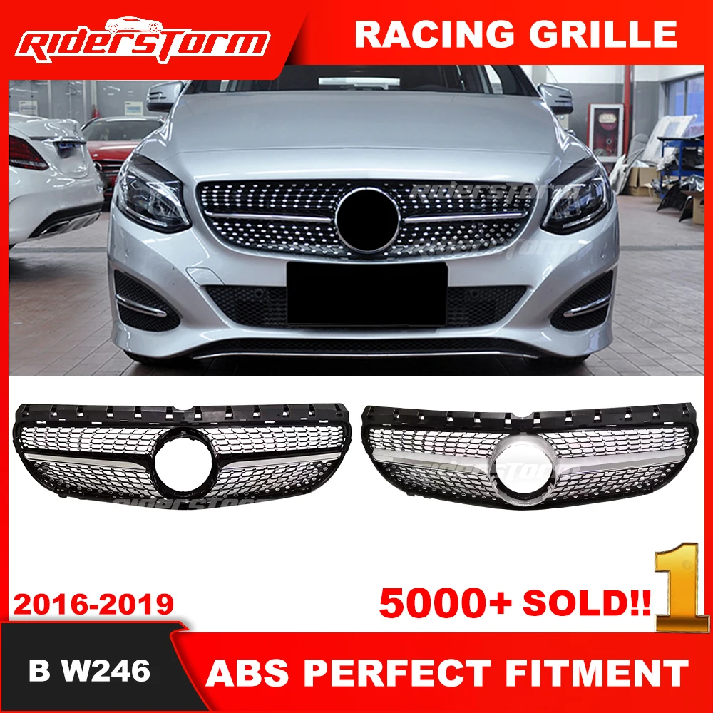 FRONT BUMPER GRILL Grille Pour Mercedes Benz B-Class W246 2015-2018 Facelift EUR 355,19