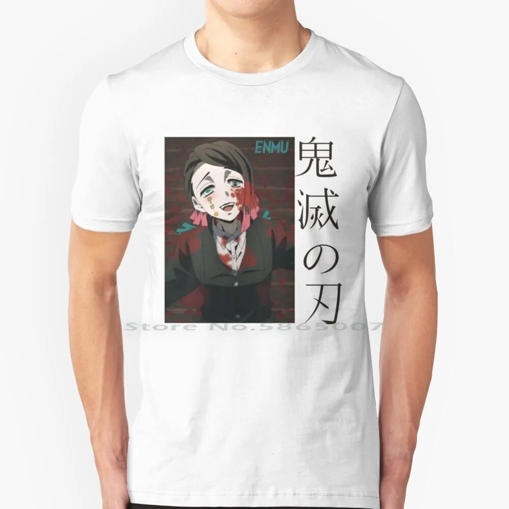 Enmu-Demon Anime T Shirt 100% Cotone Demon Kimetsu No Yaiba Anime Fullmetal Alchemist Japan Manga Rbrow Enmu Demon Nezuko
