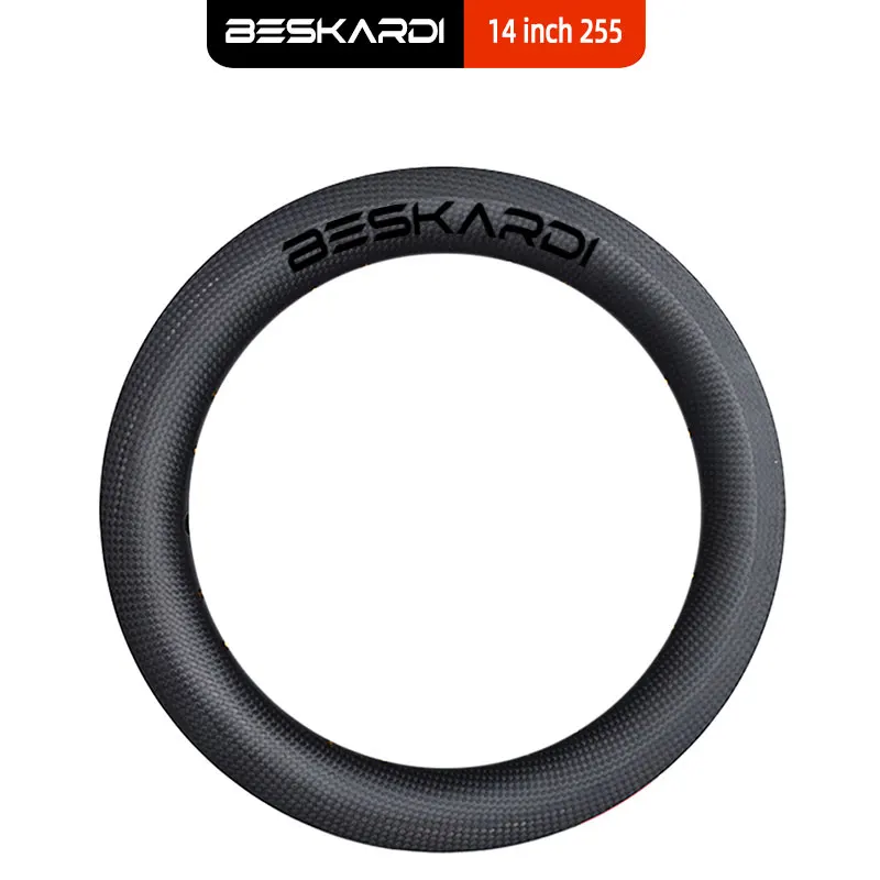 超軽量カーボンリム,14インチ,255mm,16穴,20 Vディスクブレーキ付き