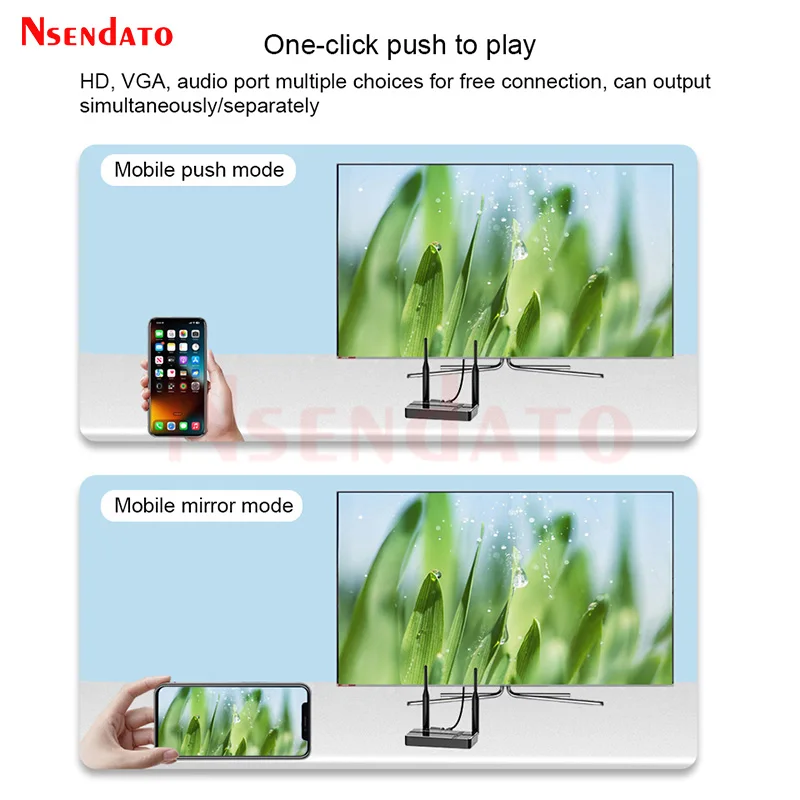 5G Wireless HDMI Video Transmitter Receiver Extender 4k 50M 1080P HDMI VGA Wireless Share Screen Display Dongle Adapter ForTV PC