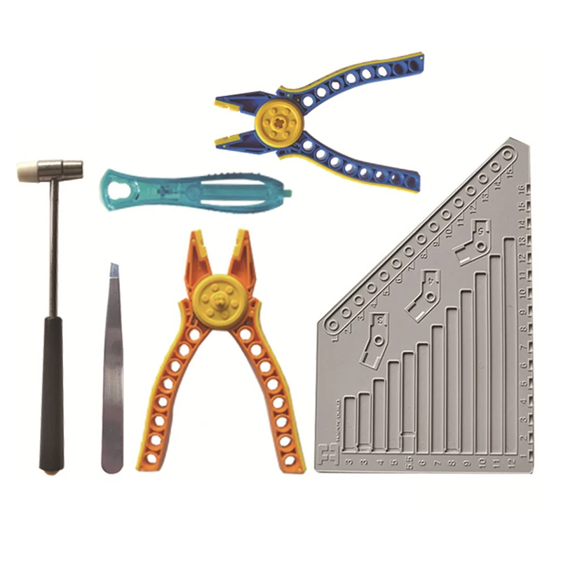 Kit Attrezzi Per Blocchi Costruzione 4 In 1 – Separatore, Pinze E Martello – Compatibile Mattoncini Tecnici
