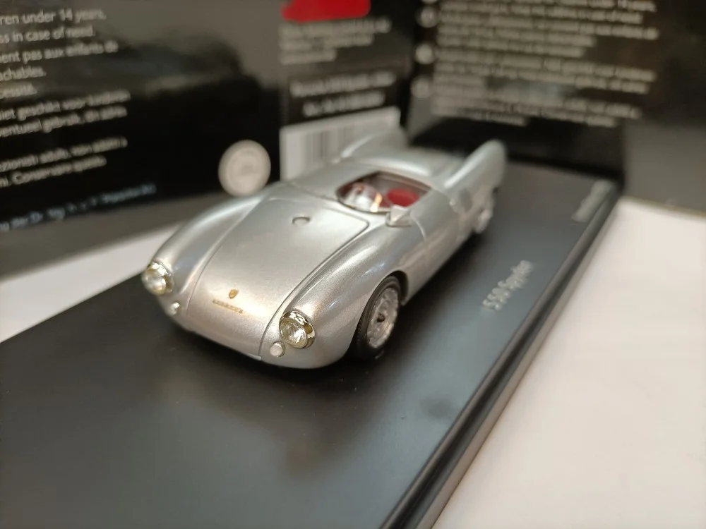 

Металлическая статическая модель автомобиля Schuco 1:43 550 Spyder, серебряная модель, ограниченная серия, игрушка в подарок