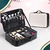 Professional Cosmetic Bag for Women Leather Travel Makeup Case Female Large Capacity Beauty Tool Makeup Brush Artist Make Up Box 1