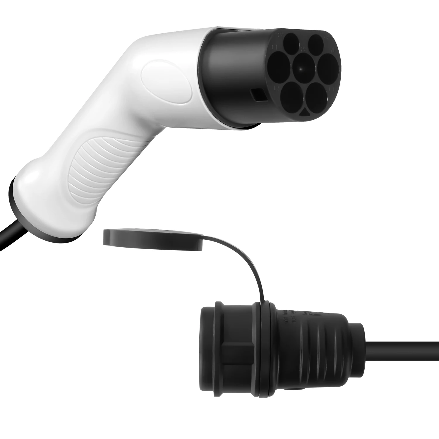 Qiping Type 2 naar Schuko adapter, 1-fase, 3,5 kW, 16 A, 70 cm, elektrische auto laadadapter voor Schuko naar IEC 62196 type 2 autolaadstations e-bike, e-scooter en e-motor (niet voor V2L