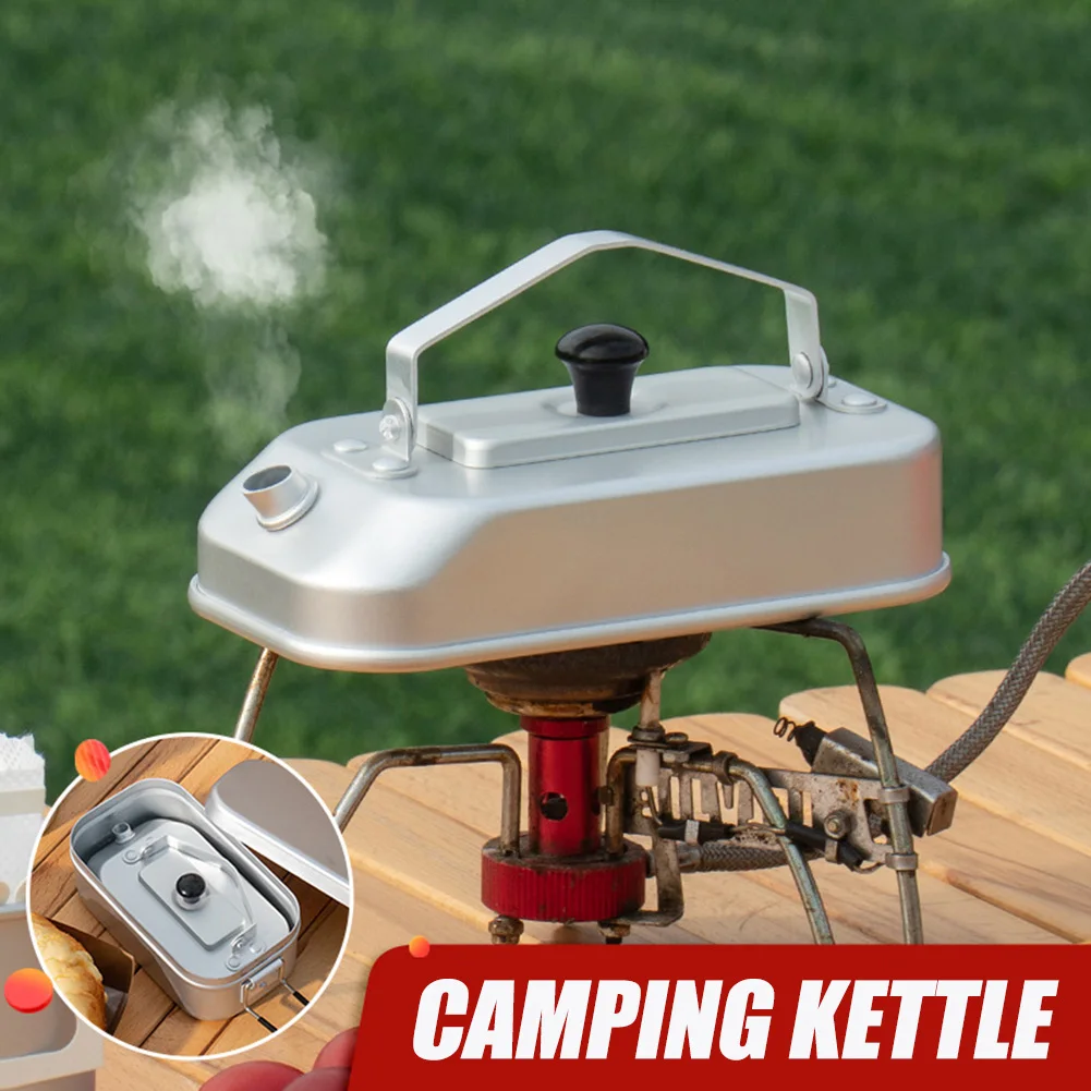 

0.2L Portable Camping Kettle for Water Boiling Teapot Aluminum Alloy Heated Coffee Pot for Camping Hiking Travel Backpacking