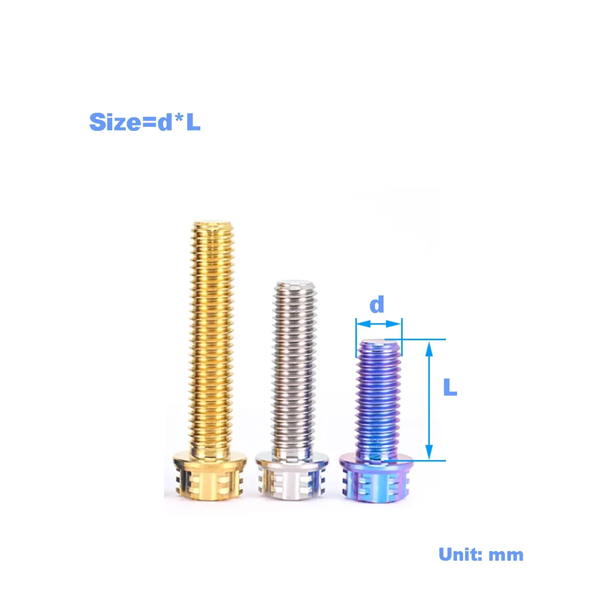 

Titanium Alloy Fancy Screws / Inner And Outer Plum Blossom Flange Bolts / Modified Screws M5~M10
