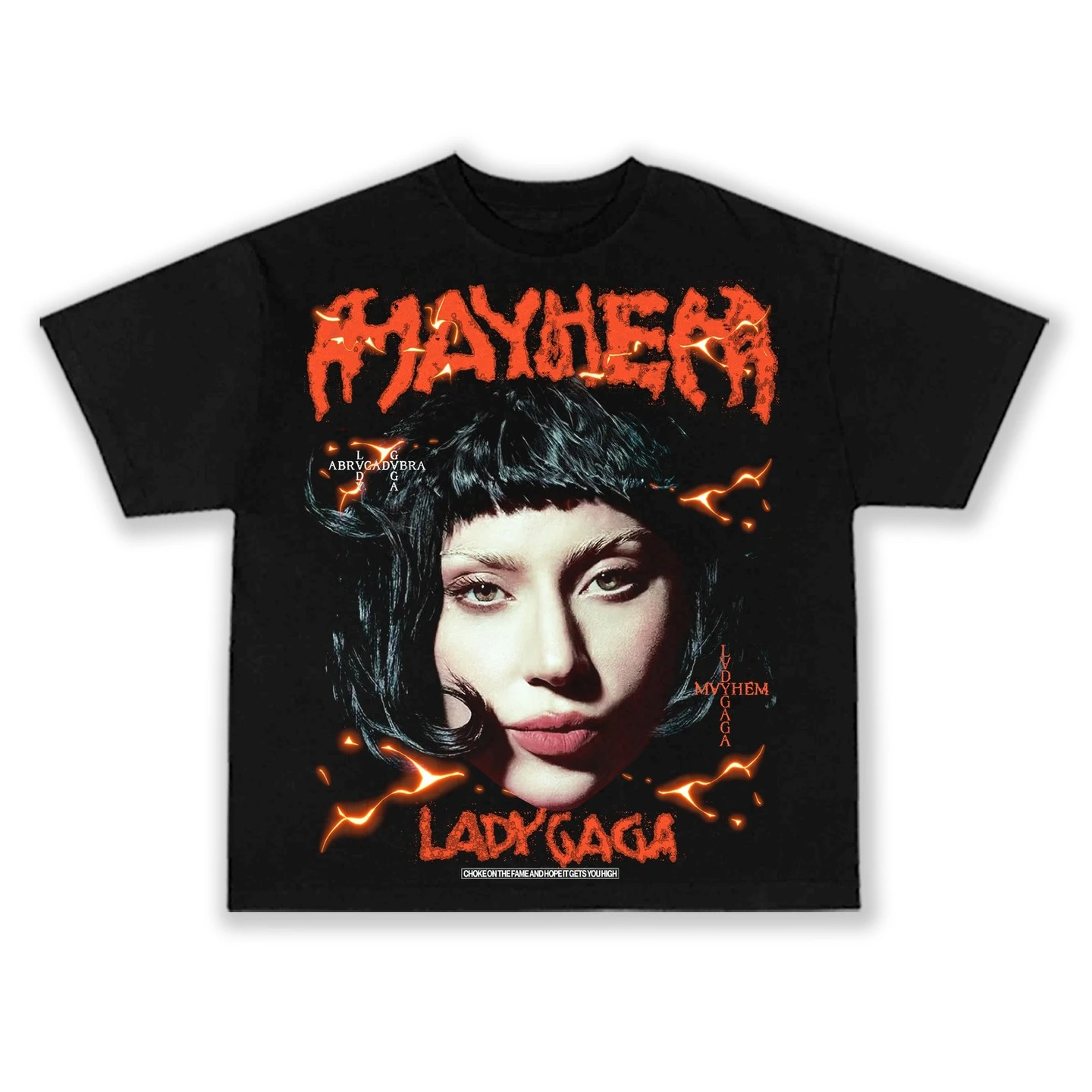 y2k LADY GAGA 2022 tシャツ S Lady Gaga Mayhem New Album T Shirt Men Women Short Sleeve
