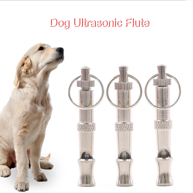 Puppy Pet Dog Whistle Two-tone Ultrasonic Flute Stop Barking Ultrasonic Sound Repeller Cat Dog Training Equipment Keychain