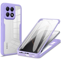 Shockproof Full Body Protection Case with Screen Protector for Xiaomi 17T Pro (Purple)