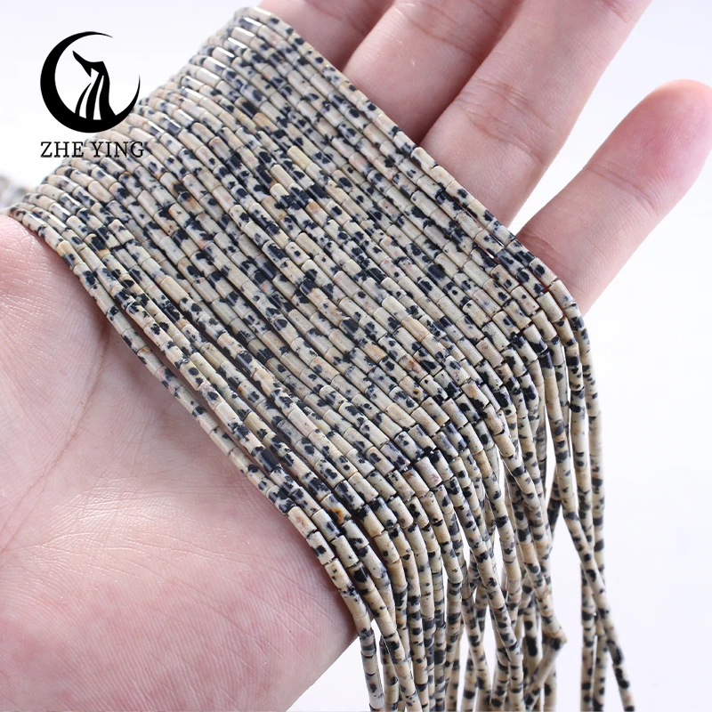 저잉 2x4mm 실린더 비즈 작은 천연 스페이서 스톤 비즈 쥬얼리 제작 DIY 액세서리용