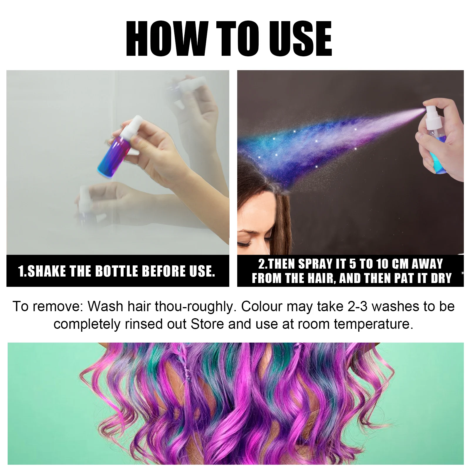 Hairstyles With Color In Spray