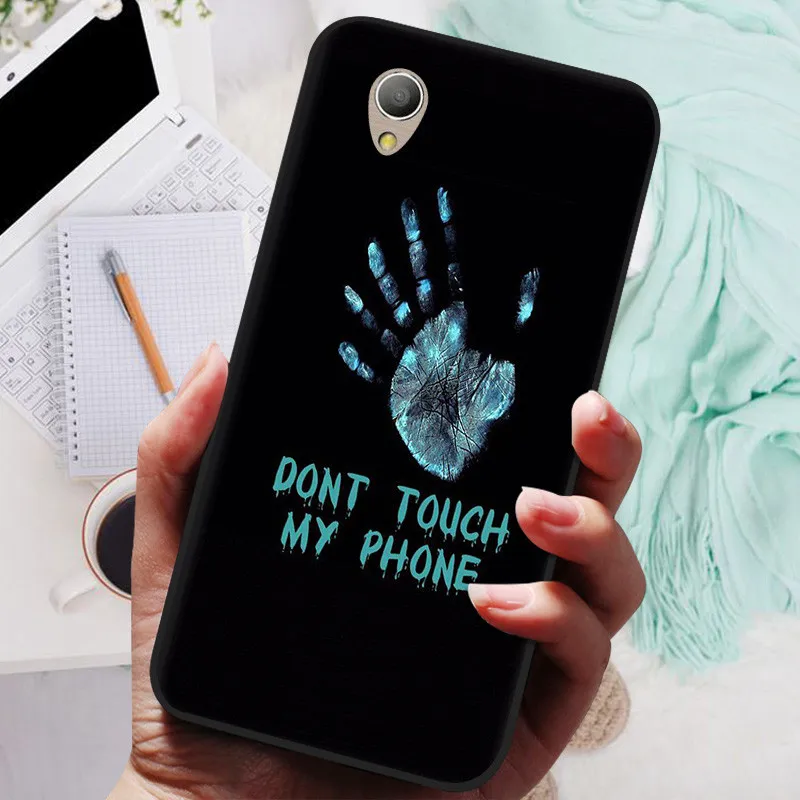 Lion & Wolf Design Black Silicone Soft Back Cover - Protective Shell Case