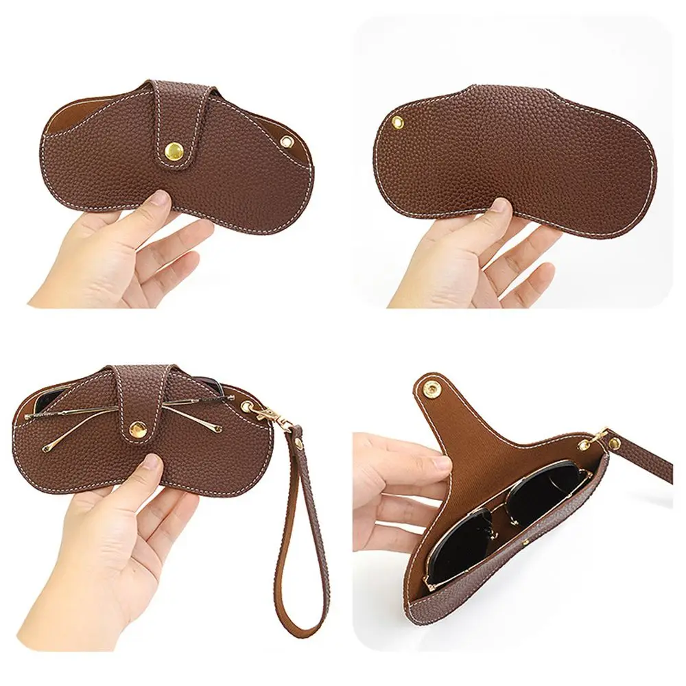 Buckle Design PU Leather Glasses and Sunglasses Case