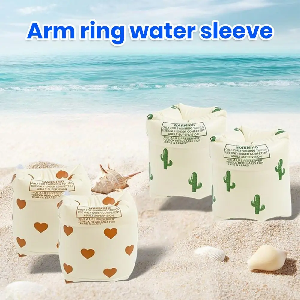 

1 Pair Arm Float Rings Reusable Eco-friendly Leak Prevention Waterproof Inflatable Arm Floaties Swimming Pool Arm Rings for Kids