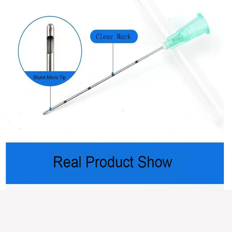 Microcannula Sterile Medical Fine Needle 18G 22G 25G 38mm 50mm 70mm blunt cannula for Injectable Hyaluronic Acid Fillers 4