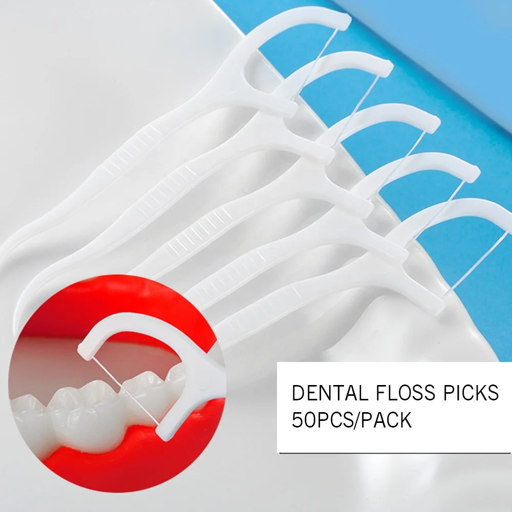 Dental Floss Flosser Picks Toothpicks Teeth Stick Tooth Cleaning Interdental Brush Dental Floss Pick Cleaning Tooth Dental Floss Stick Dental Floss Sticks Dental Floss Dental Cleaning Tools 100pcs