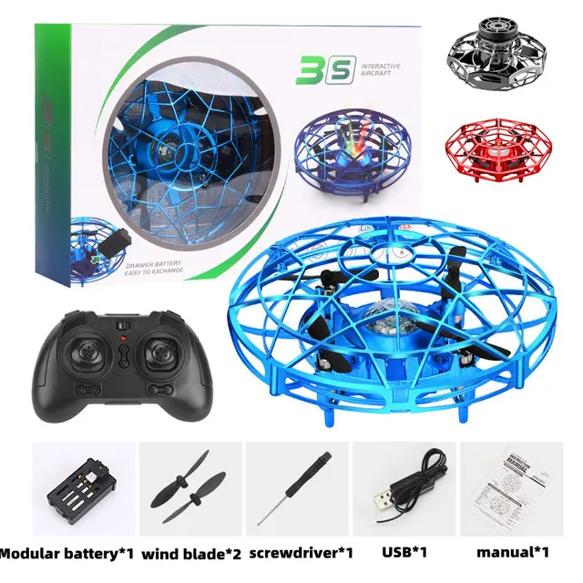 Smart Gesture Sensing Helicopter RC UFO Infrared Induction Uav Drop Resistant Hover Flying Saucer Quadcopter Toy For Children 1