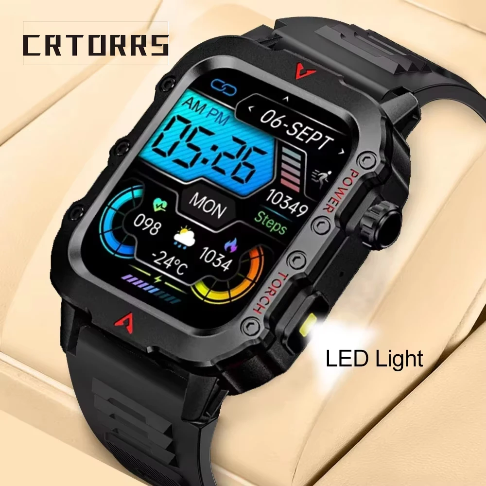 Advanced Military-Grade Smart Watch with GPS and Bluetooth Call Functionality - Waterproof Fitness Sports Watch