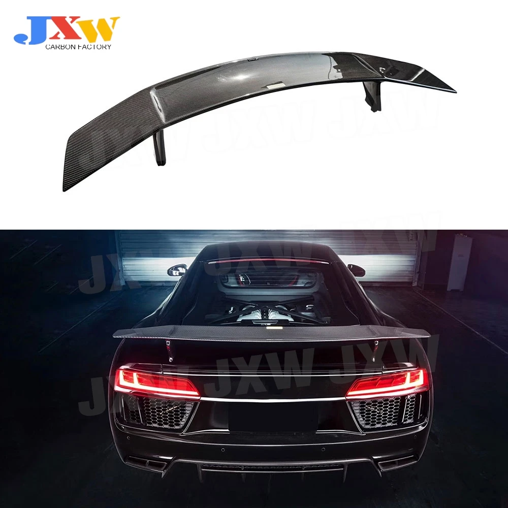 

Dry Carbon Fiber Rear Trunk Boot Spoiler GT Wings for Audi R8 2017 2018 2019 Auto Racing Spoiler Car Styling