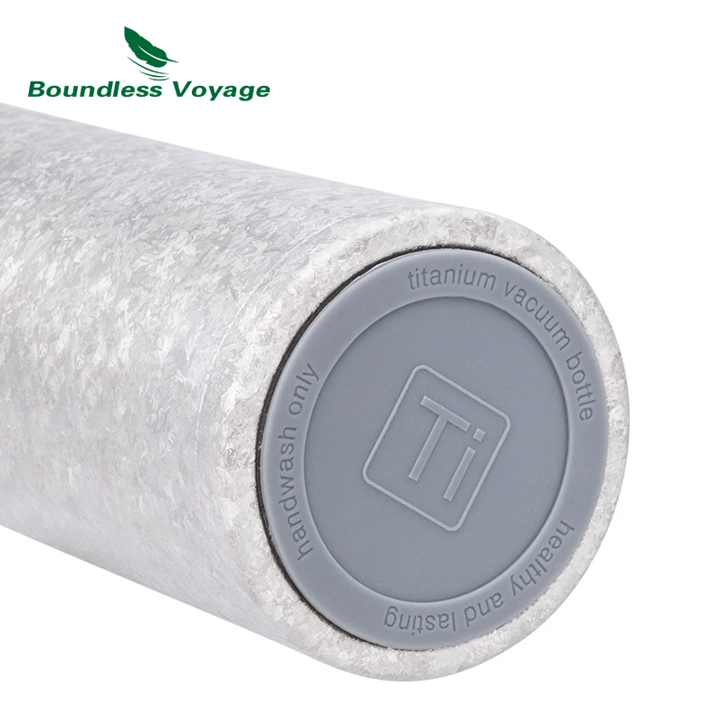 Bouteille d'eau Double couche en titane pur 480 ml, tasse thermique