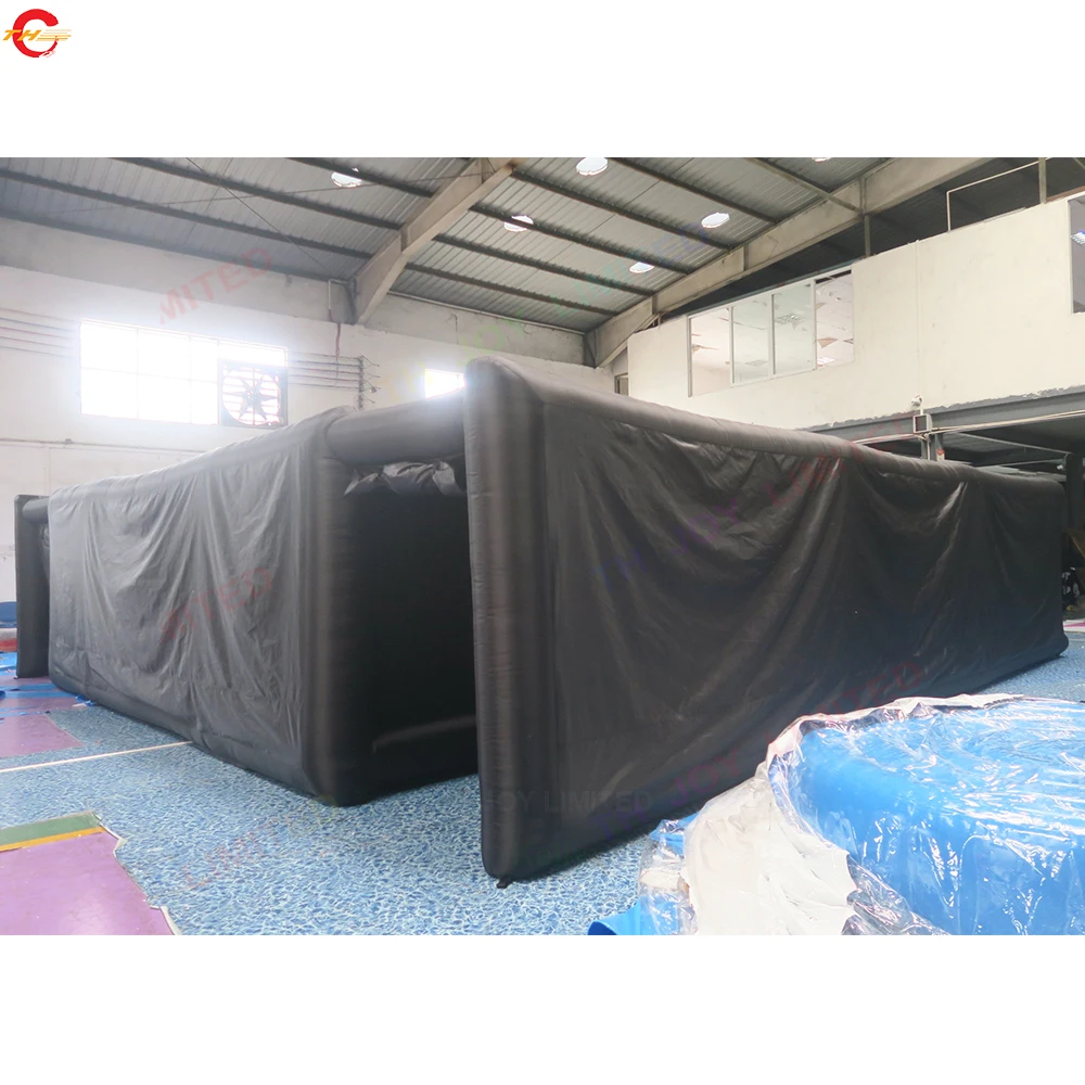 7m/8m/9m/10m Black Inflatable Maze Arena with Optional Roof Funny Outdoor Giant Maze House Sport Game Laser Tag 4