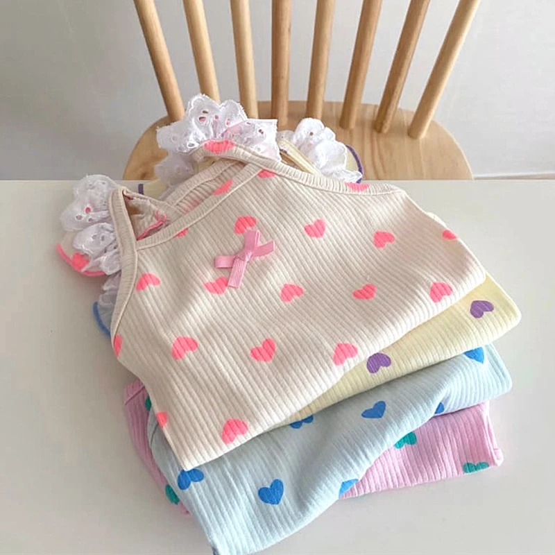 

Full Print Love Pet Camisole Spring Puppy Vest Teddy Pullover Maltese Breathable Two Legs Clothes Cute Dog T-Shirt