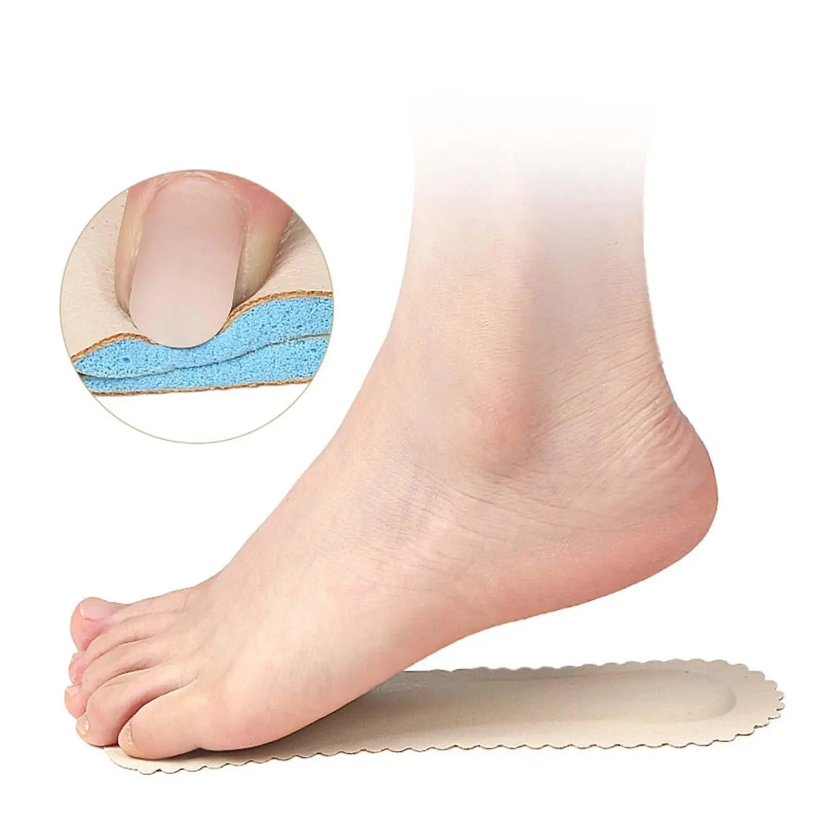 2 Pairs High Heel Insoles, Sweat Absorbent Self Adhesive Comfortable Anti Slip Soft Women Cushions Inserts Heel Sandals Inserts