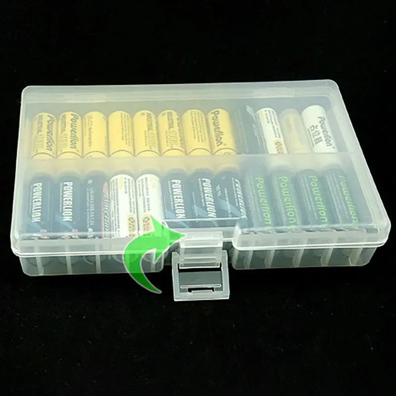 AA Size Cell Batteries Holder Plastic Case Portable Battery Case Holder Storage Box for AAA Battery Rechargeable Full Cover