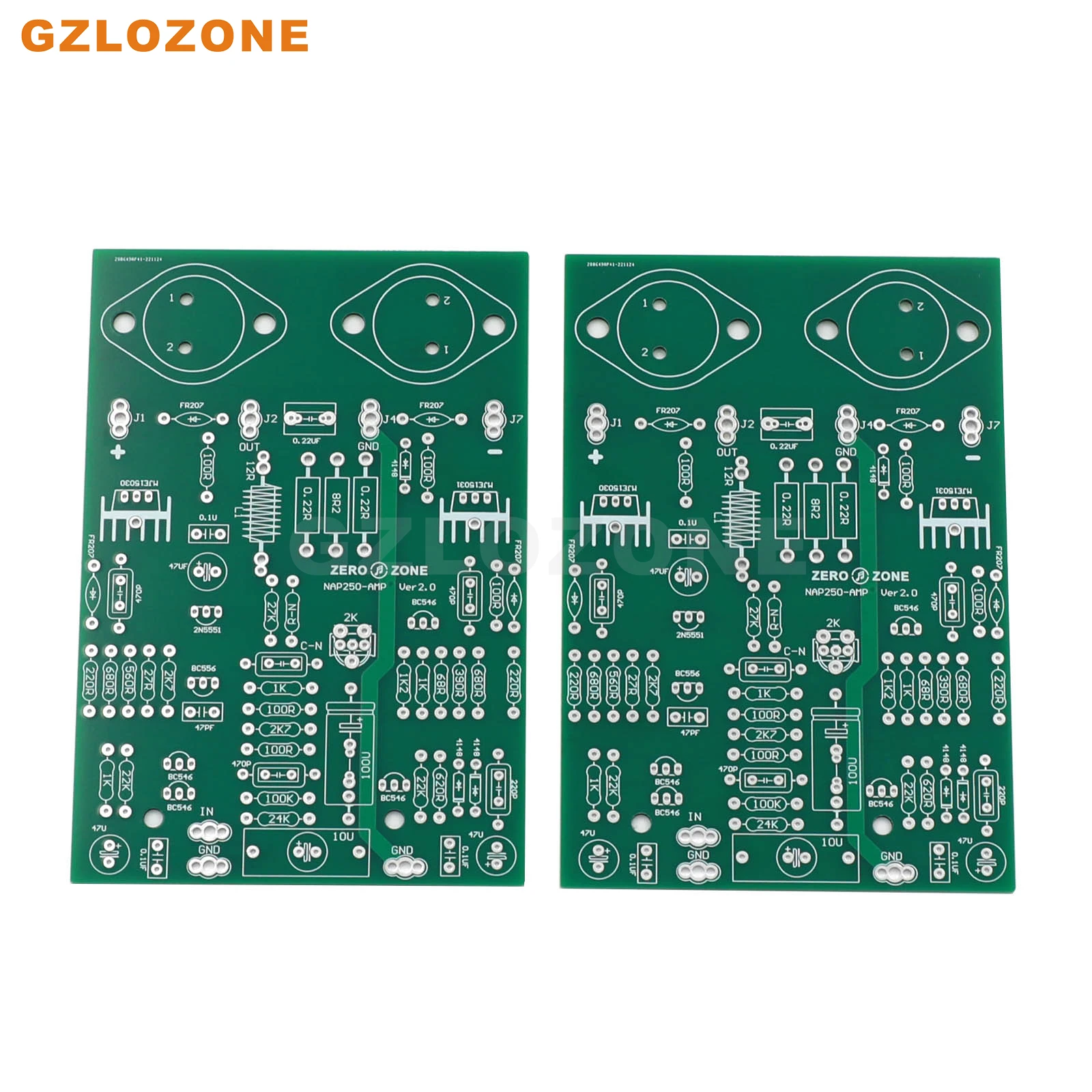 

One Pair NCC200 Power Amplifier Bare PCB Base On UK NAIM NAP250 80W+80W