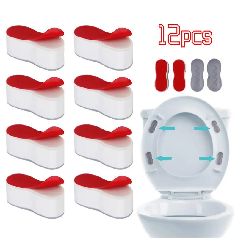 Toilet Seat Accessories Universal Toilet Lid Cushion Anti-slip Rubber Pad Buffers 4/8/12pcs