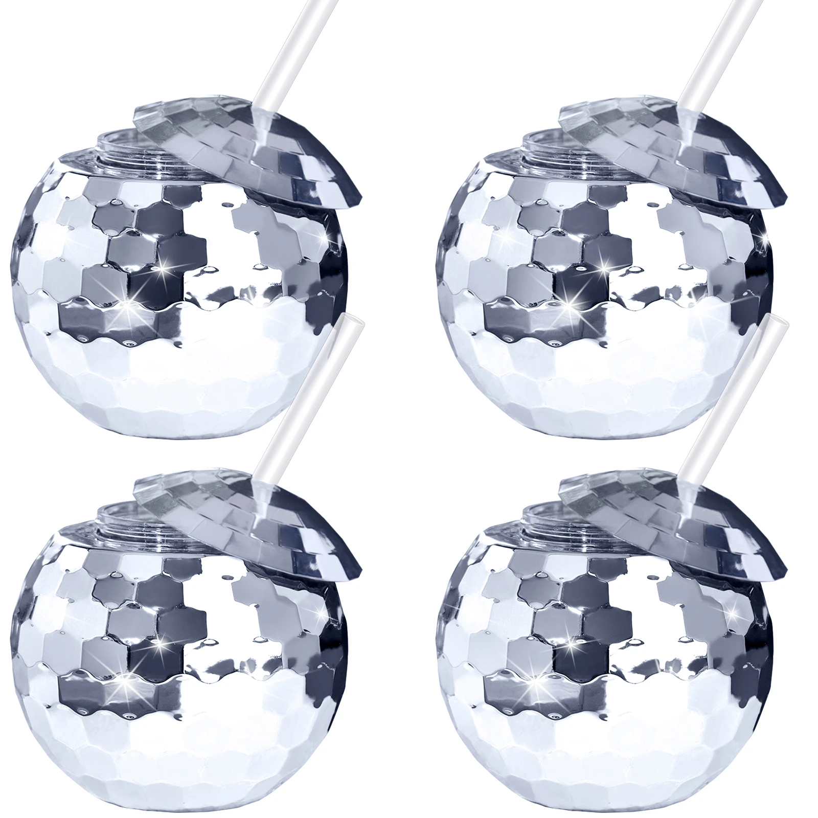 4pcs Unique Disco Ball Cups Flash Cocktail Cup Bar Party