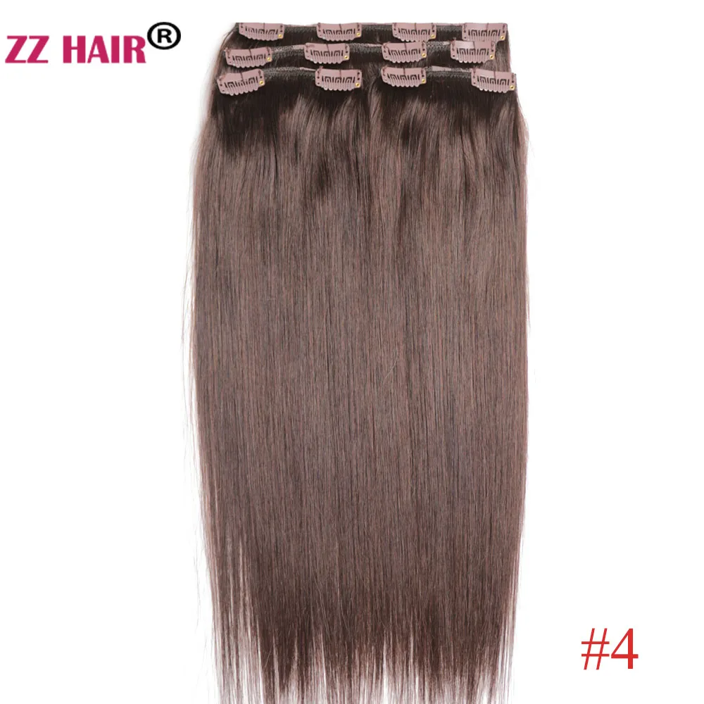 ZZHAIR 100%  Ŭ  ΰ Ӹī Ȯ 16 -24 4Pcs Ʈ 80g-100g 2x20 2x10 4  ڿ ƮƮ
