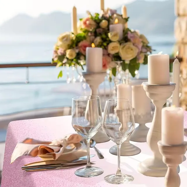 1Pc Pink Plastic Tablecloth For Parties Gradient Pastel Pink Disposable Tablecloth For Rectangular Tables Light Pink Sprin 6