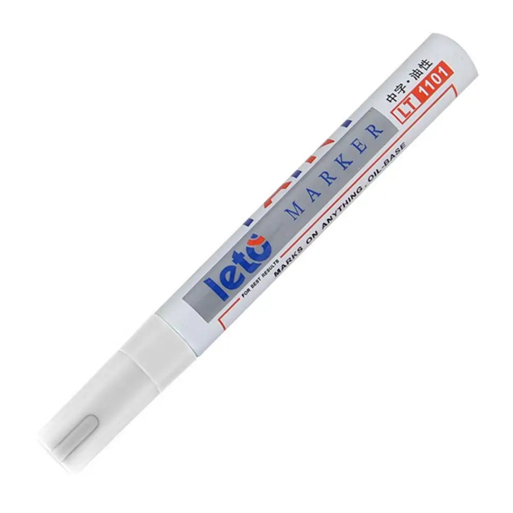 LT1101 White Tyre Paint Marker Pen Close-up