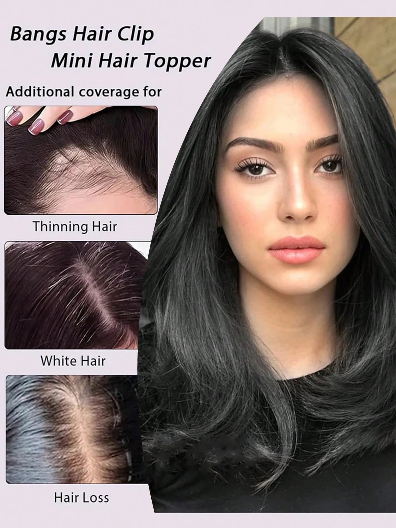 White Synthetic Hair Replacement Block Cover for Frontal Wig
